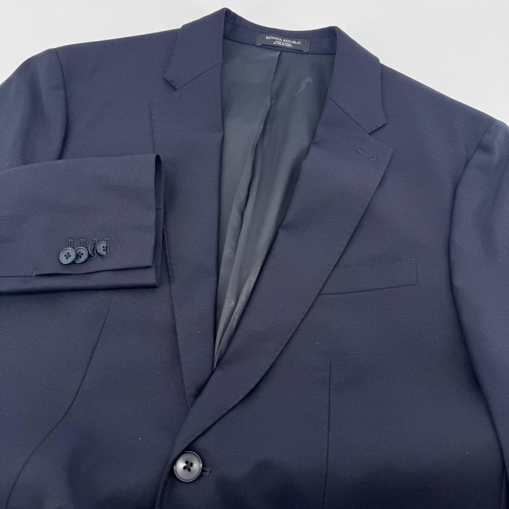 Banana Republic Reda Flexo Blazer Mens 40R Navy Blue Tailored Slim Fit Italian
